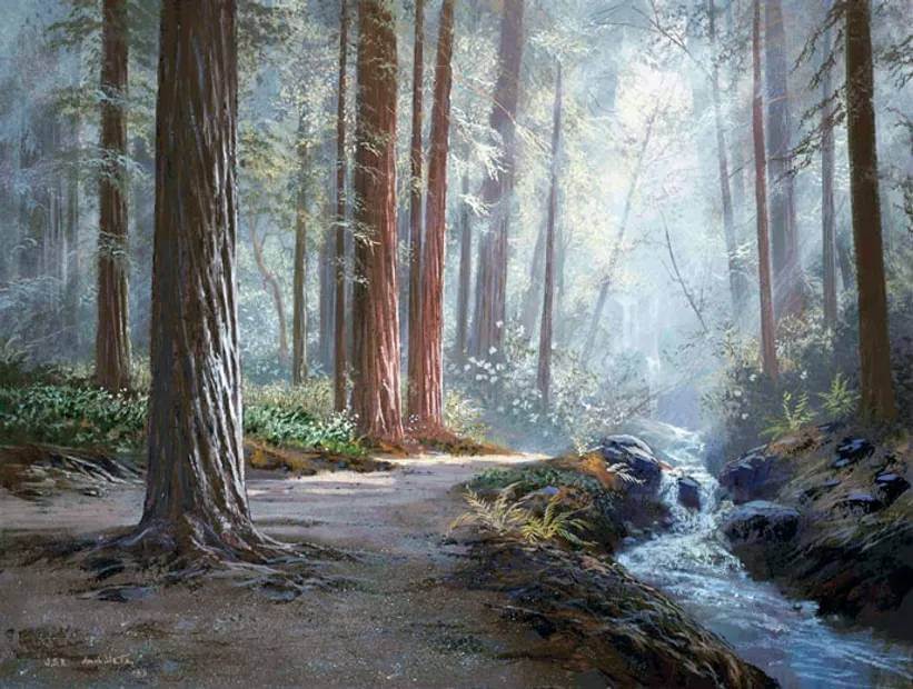 Bright Creek - Mixed Media by Juan S Archuleta