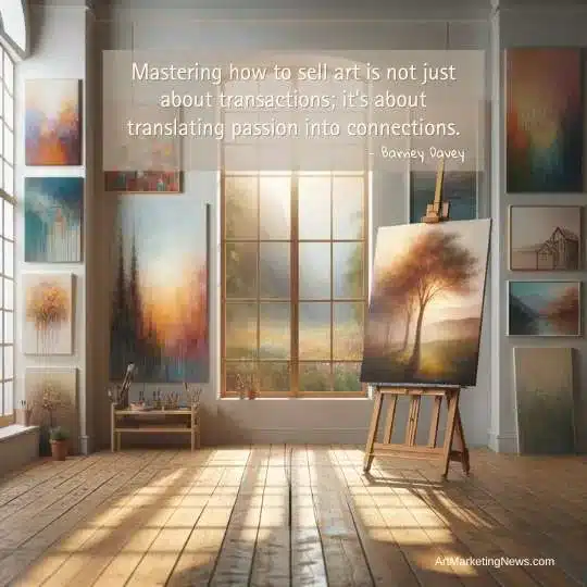 Selling fine art is not just about the transaction, it’s about weaving a compelling story that connects the soul of the artist to the heart of the collector. — Barney Davey